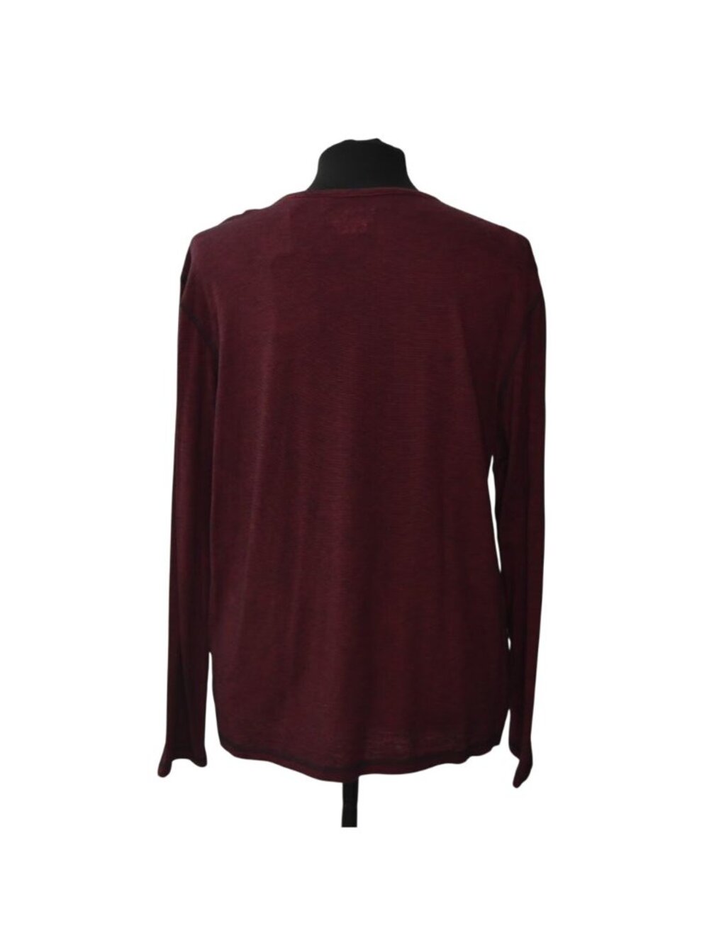 Bruno Milano Mens XL Shirt Modern Fit Maroon Long Sleeve Zipper Pocket Cotton - Picture 2 of 10
